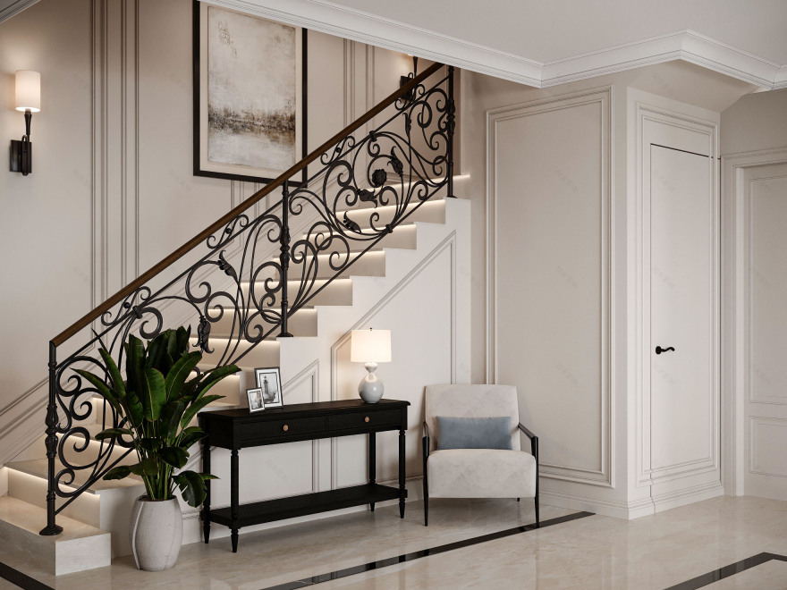 "Timeless Elegance: New Classic Style Simplex Villa"-34