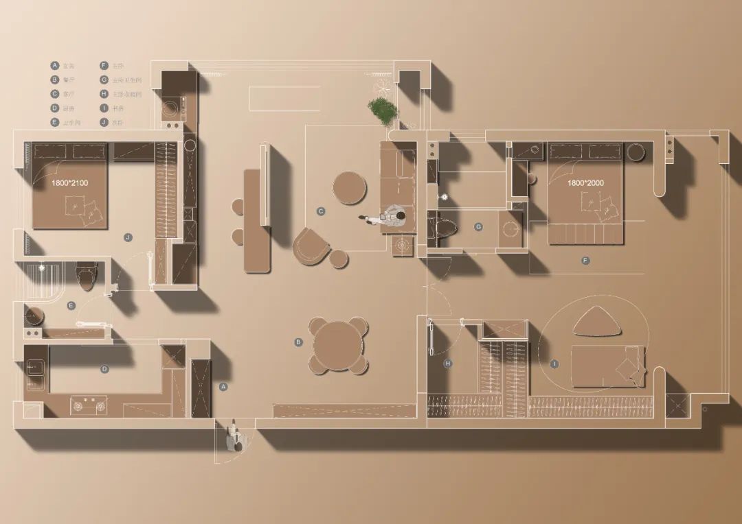 140㎡法式自由空间丨中国六安丨飞墨设计组-7