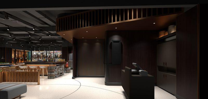 融合火木石的烧烤店设计-6