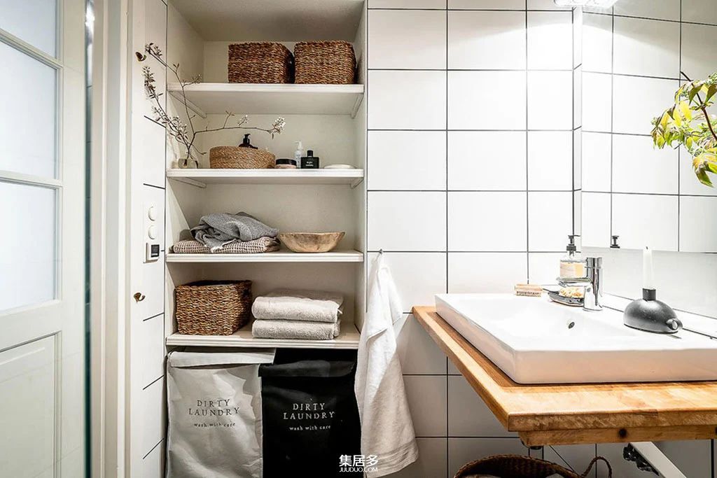 复古温暖明亮的斯堪的纳维亚公寓-38