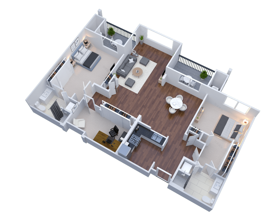 三维楼层平面渲染服务丨The 2D3D Floor Plan Company-16