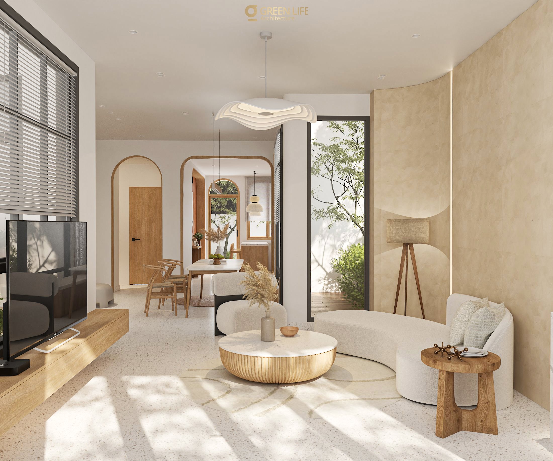 Curve House Modern Townhouse with a Soft Curved Facade-2