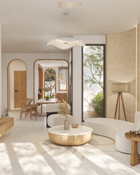 Curve House Modern Townhouse with a Soft Curved Facade