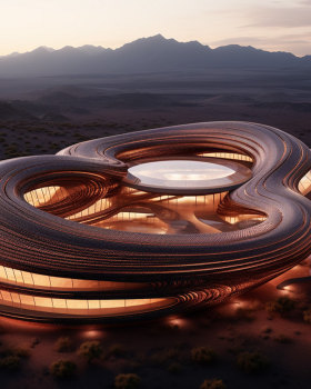 Hotel in the desert by Vo Huu Linh Architects