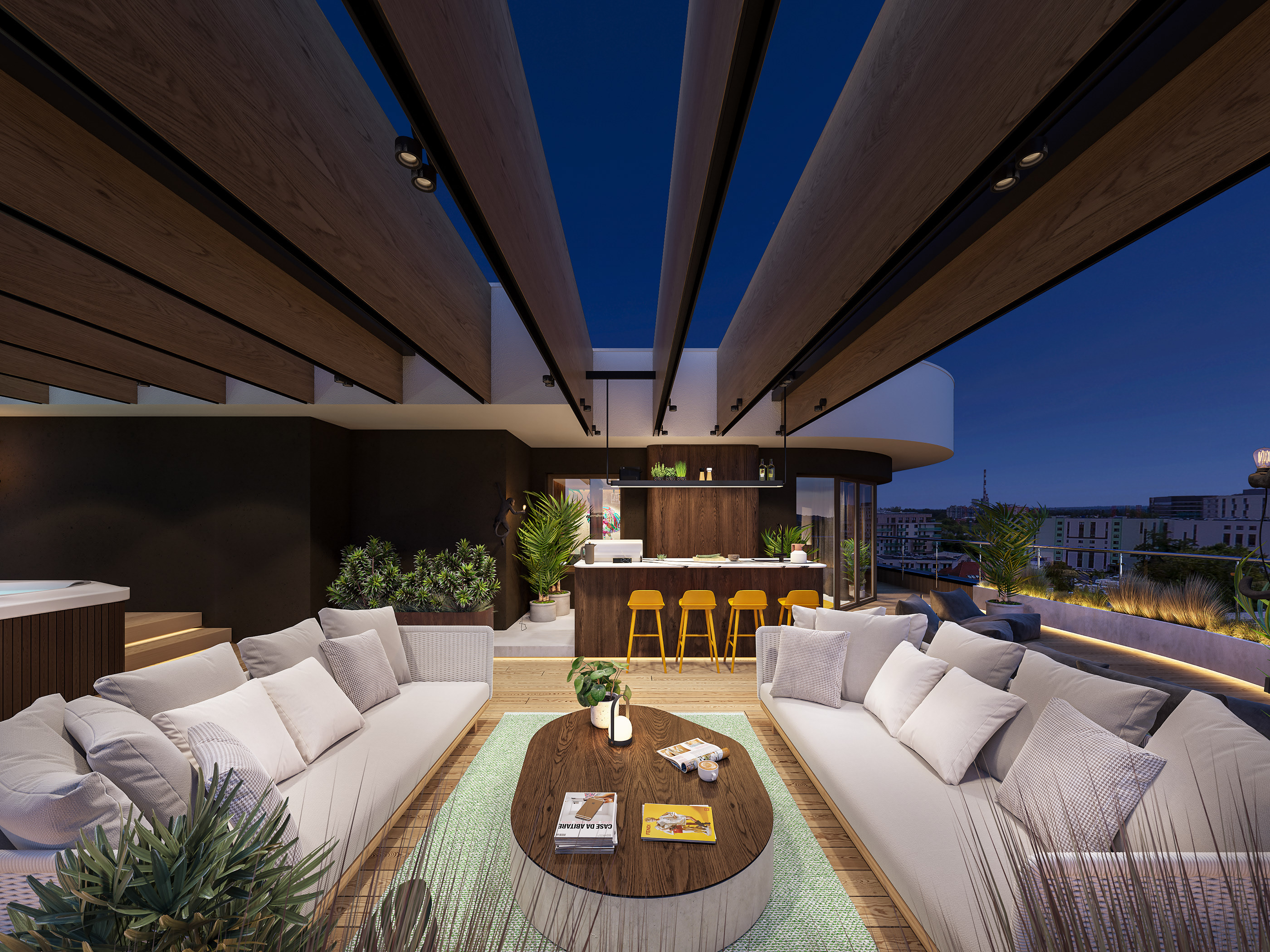 原木质温馨住宅-23