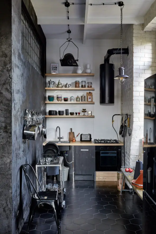 莫斯科摄影师的复古工业风公寓-5