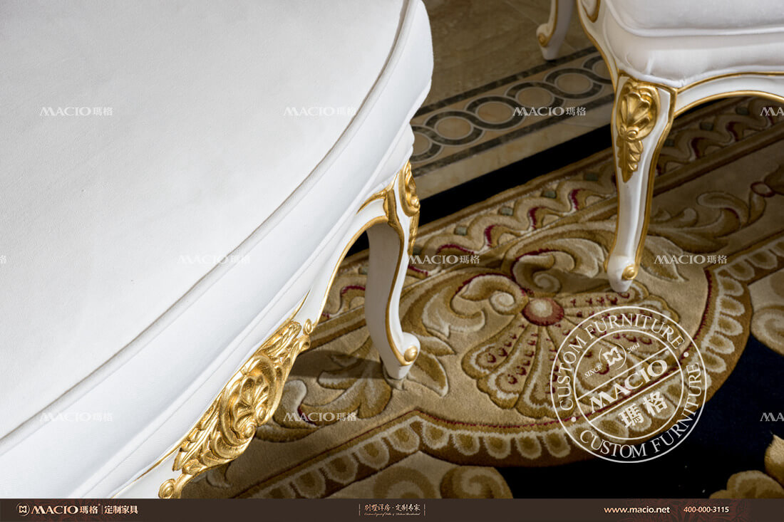 玛格名墅公馆法式优雅客厅定制-6