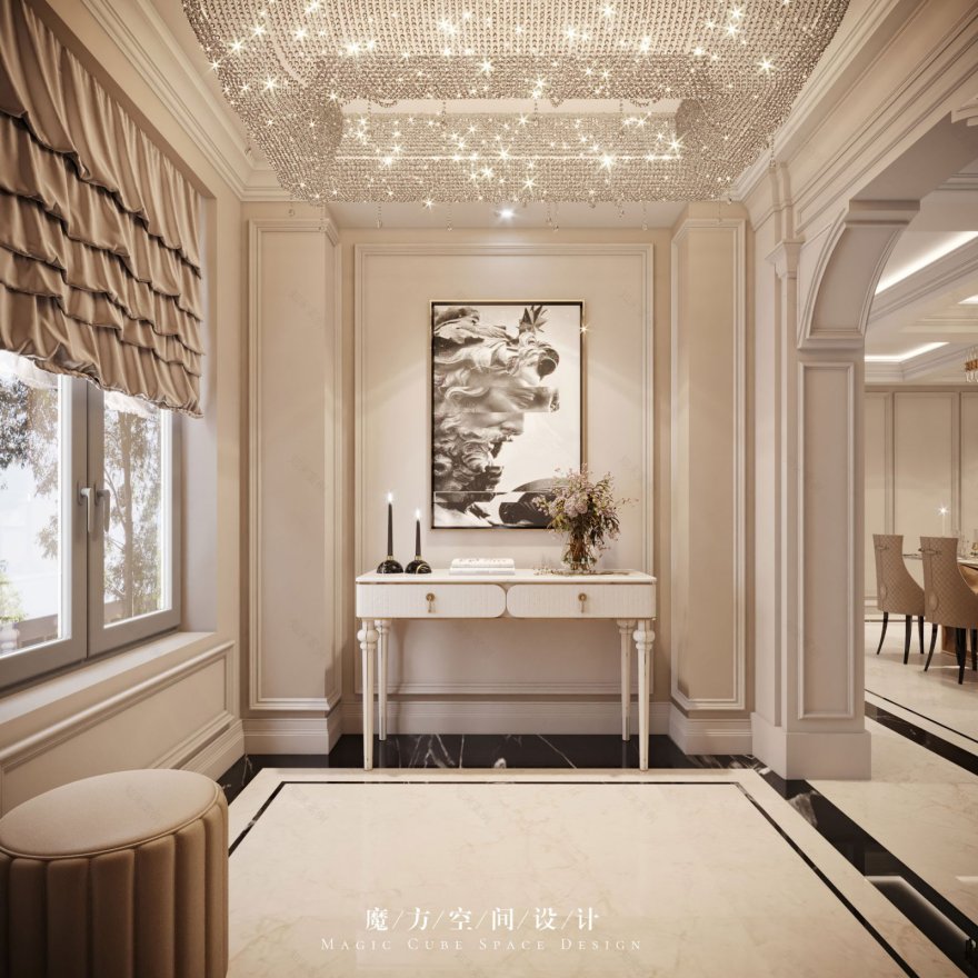 西安魔方空间 · 法式轻奢住宅设计丨中国西安丨魔方空间设计-23