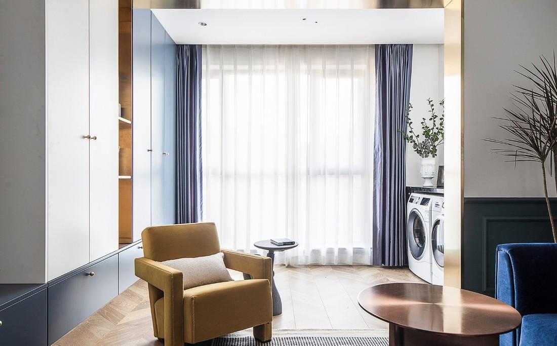 深白设计丨平层北欧风，一半骄阳一半幽蓝的冰雪季柔软时光-9