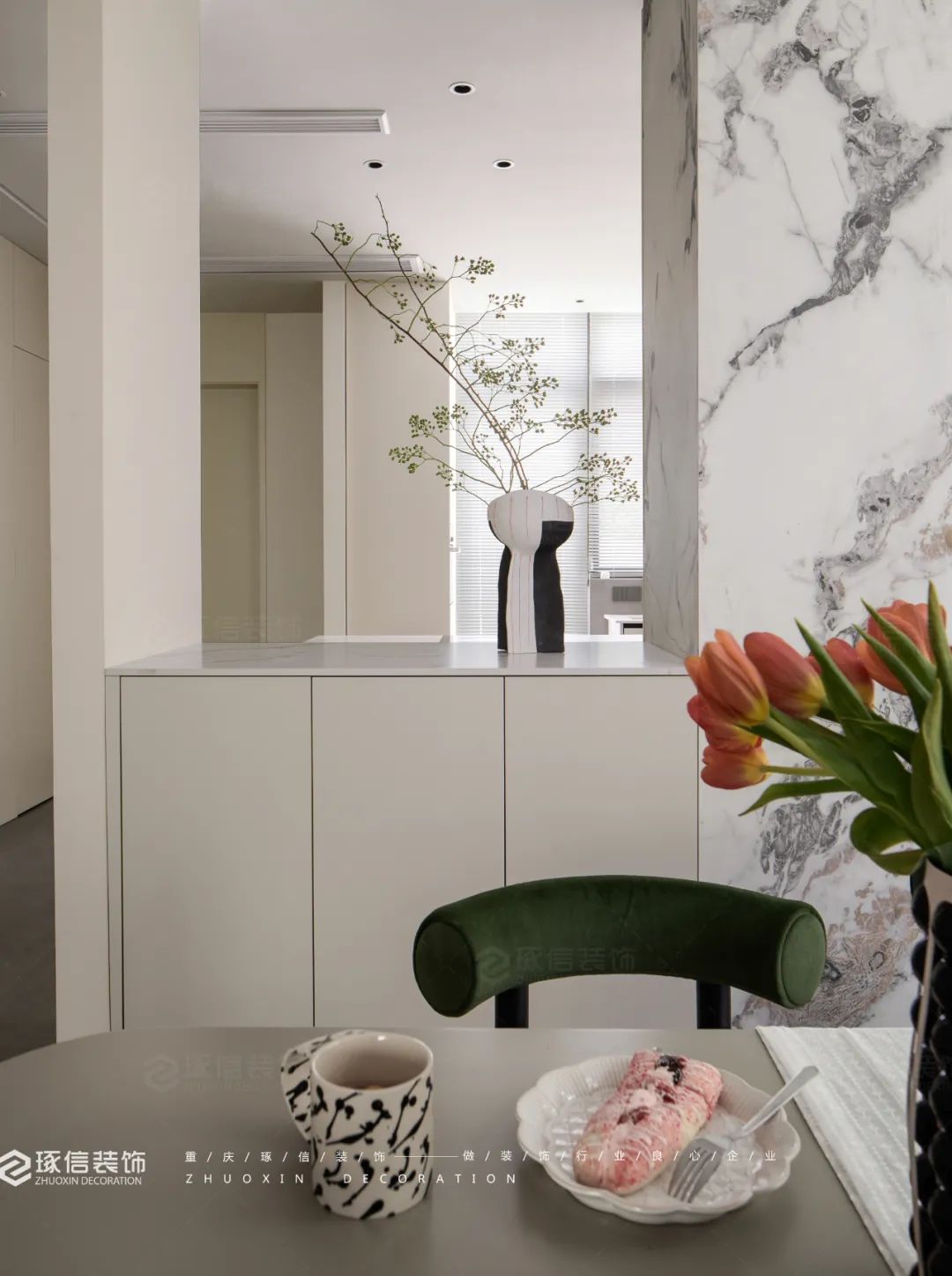 湖山壹号法式混搭别墅设计丨中国重庆丨琢信装饰-25