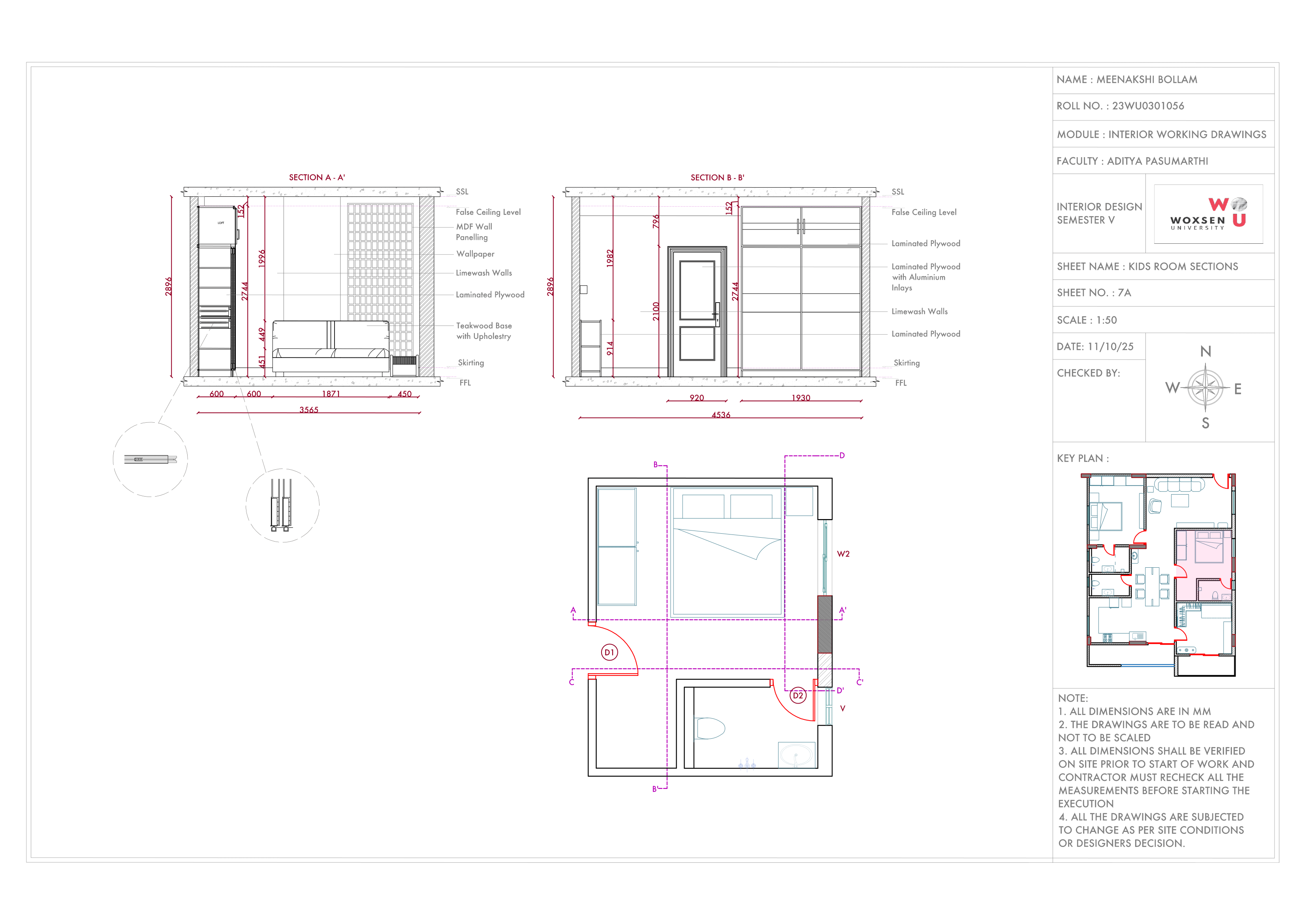 Interior Working Drawings - 2BHK Home-29