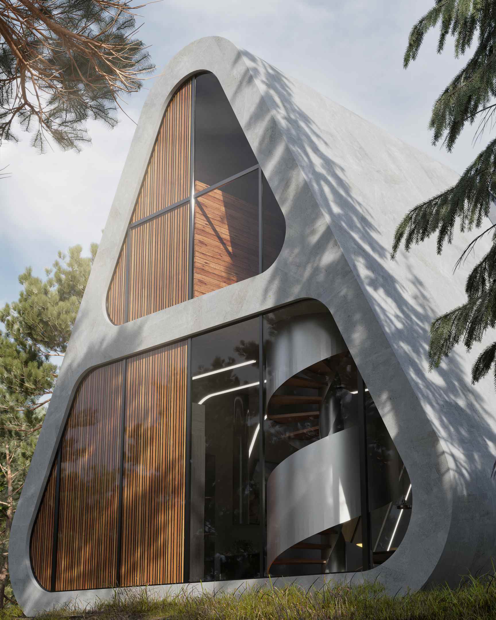 混凝土绿洲 A 形框架小屋设计丨加拿大温哥华丨Rabani Architectural Studio-16