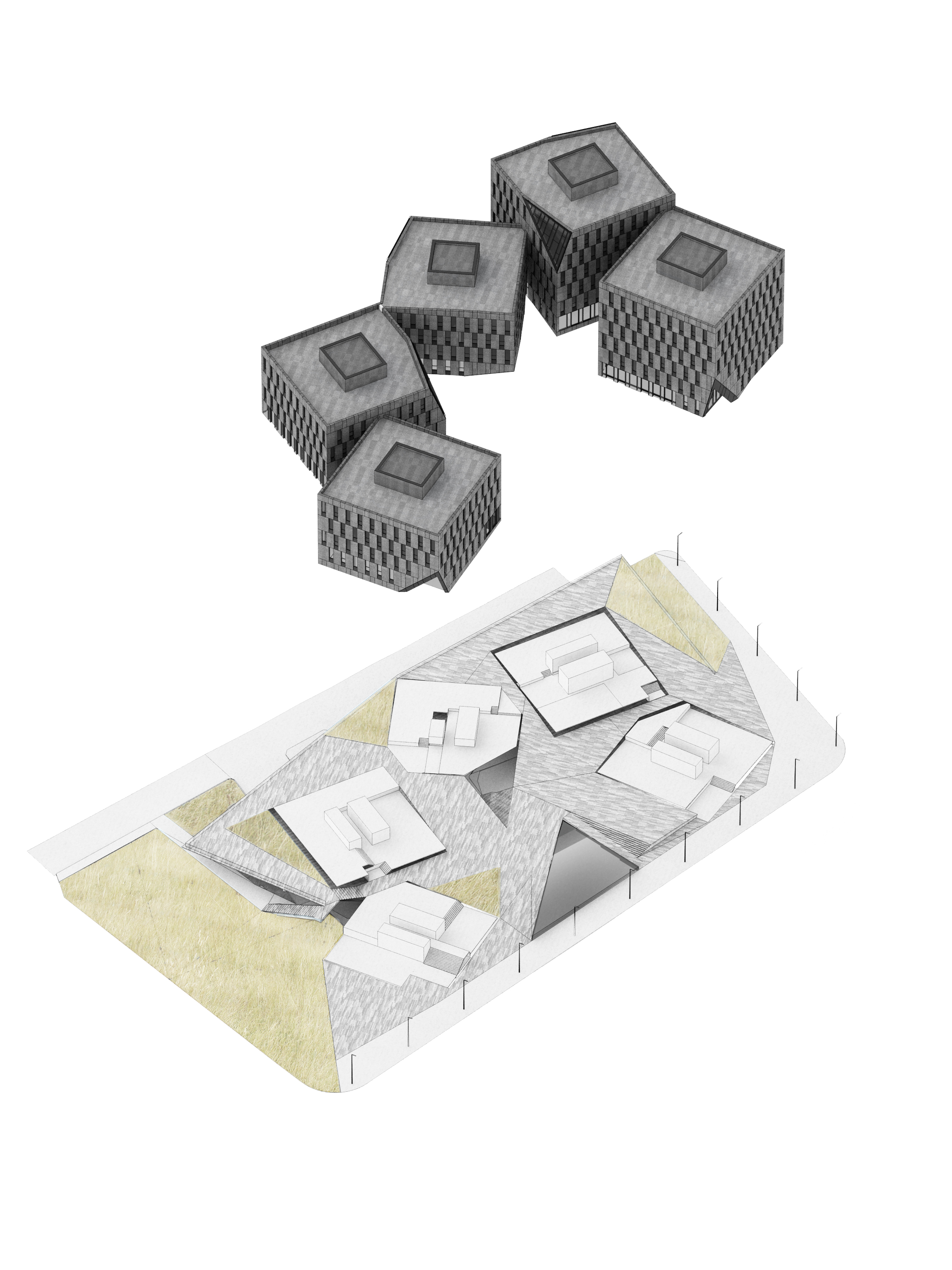 鄂尔多斯旋转立方体办公楼-17