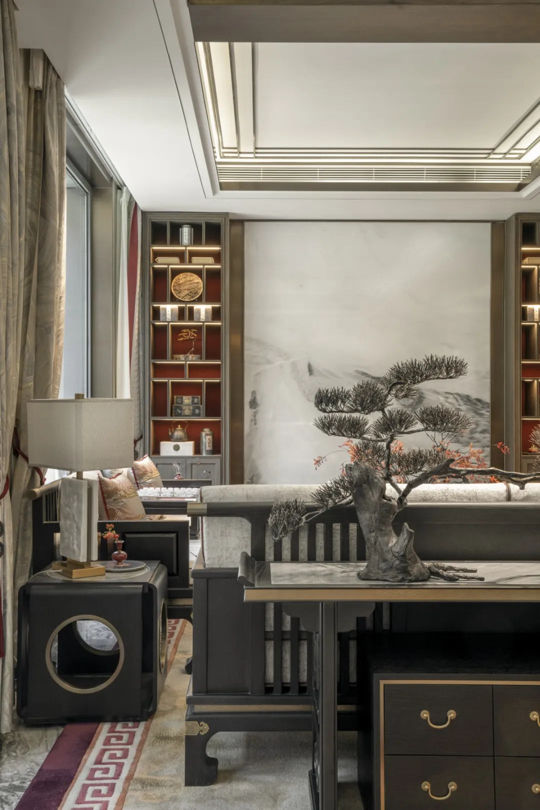 盛唐诗意,现代中式住宅设计丨中国宁波丨一然设计(上海,北京,深圳,沈阳)-46
