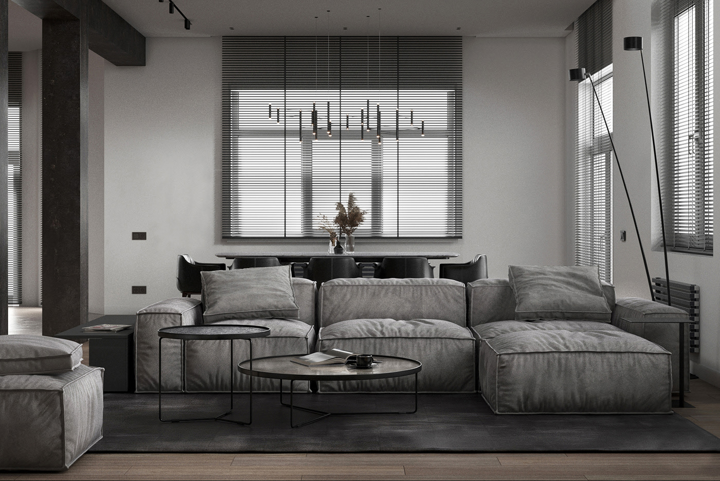 高级灰色系公寓设计 很有格调的设计-1