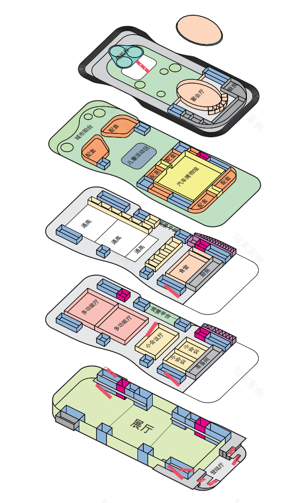项目|曲线美学未来建筑:汽车交易展示中心建设项目-15