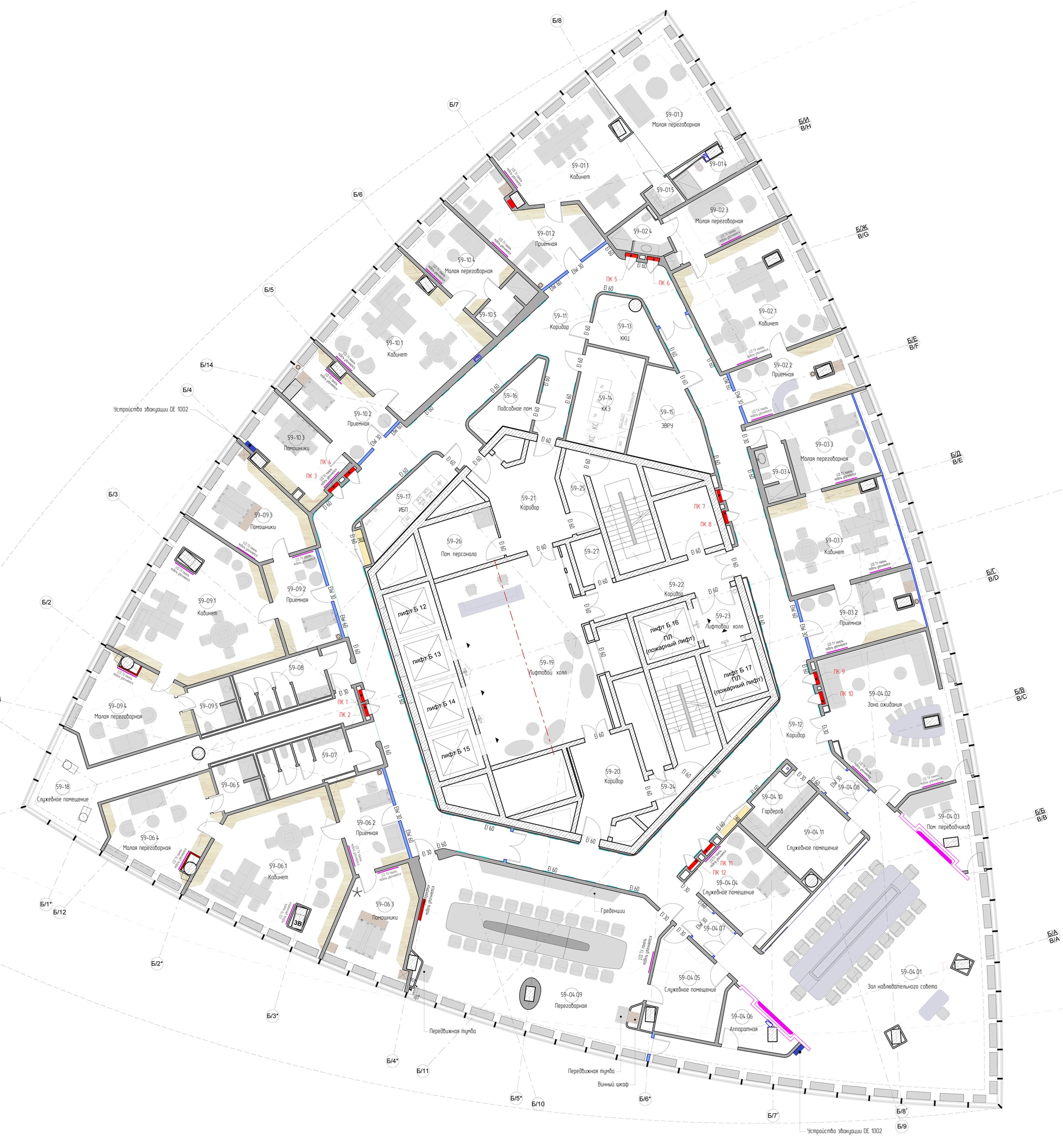 莫斯科“联邦”塔楼 VTB 银行办公室-26
