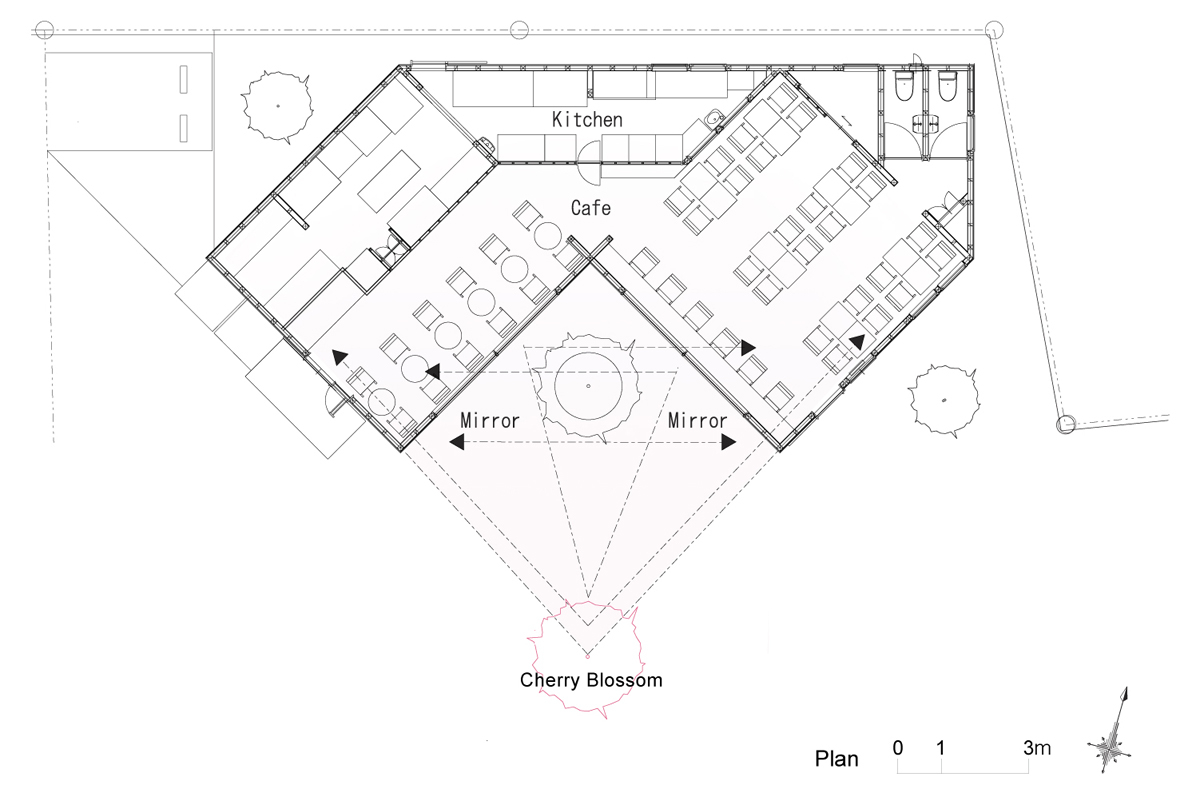 岐阜市镜面咖啡店丨日本岐阜丨Ban Design 建筑设计有限公司-25