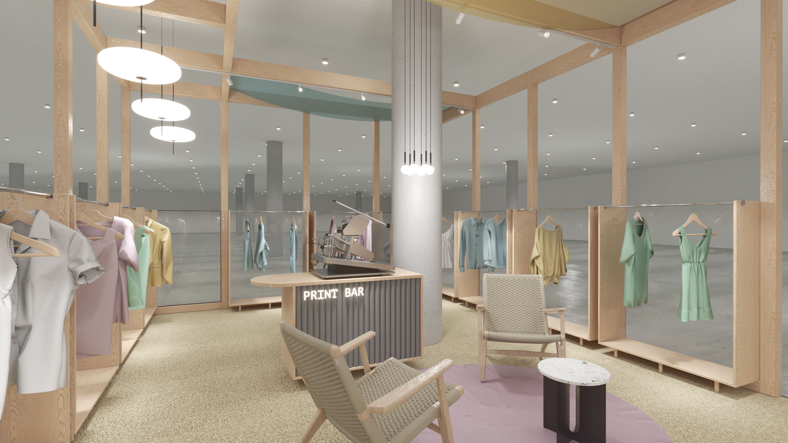 莫斯科木质品牌店 | 宁静空间的营造-13