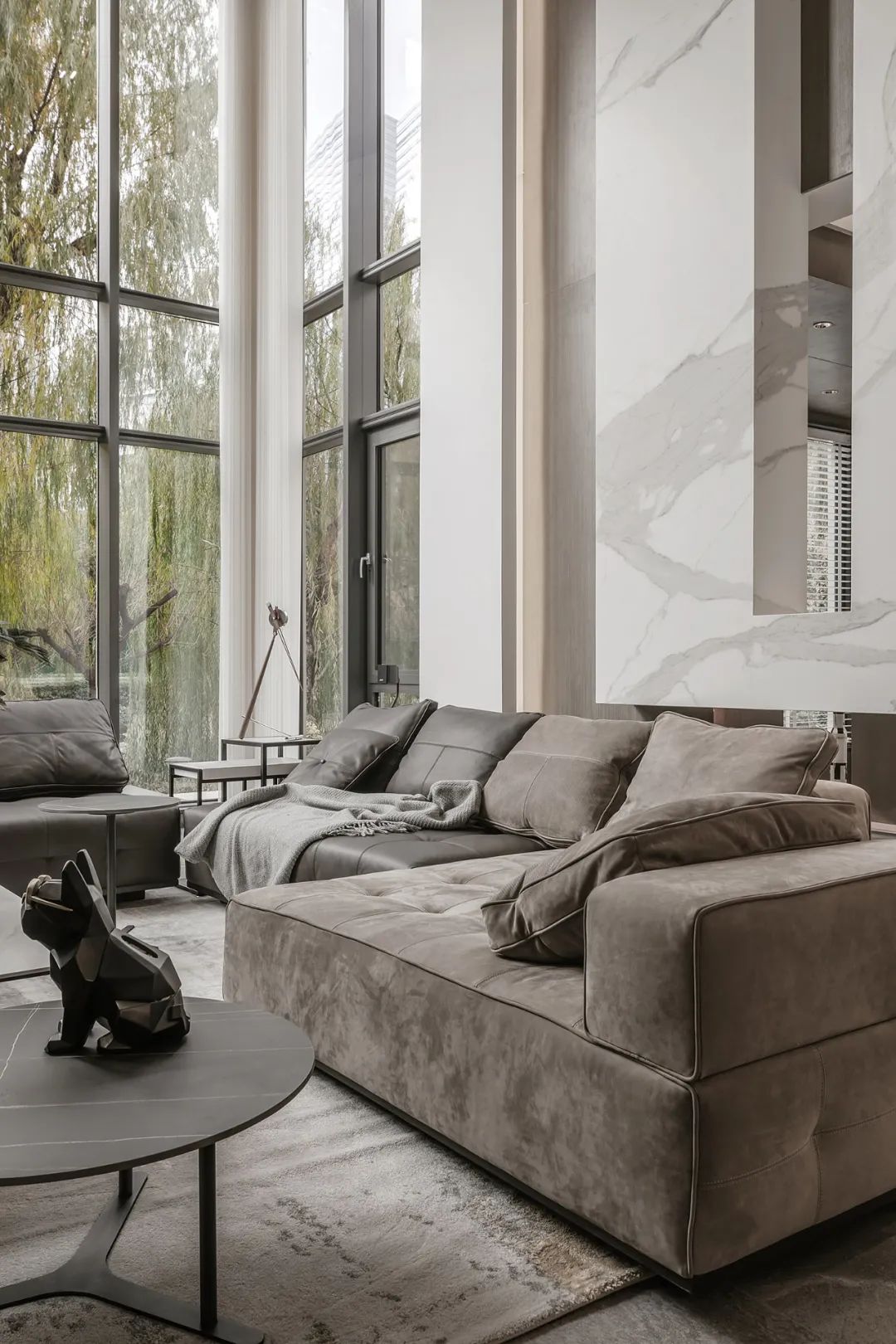 苏州 400㎡暖灰大宅丨中国苏州丨杰 ME 空间设计-14