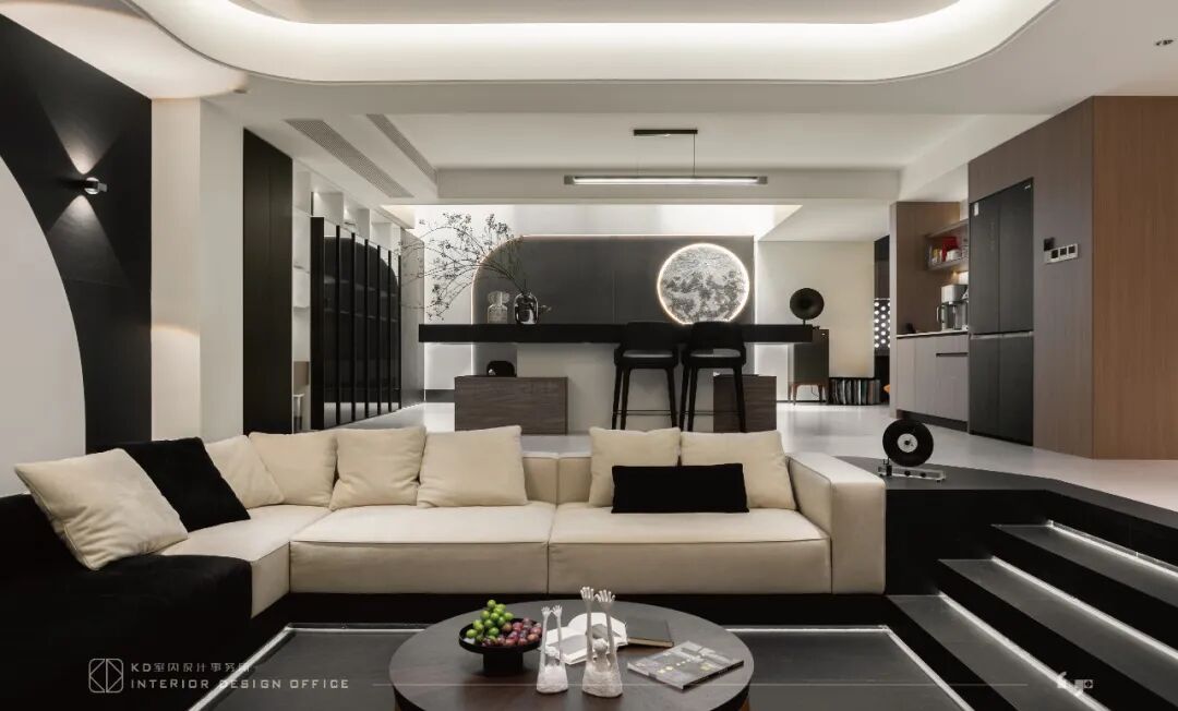 隐于形的交叠  碧桂园天玺450㎡合院别墅丨中国重庆丨KD室内设计事务所-37