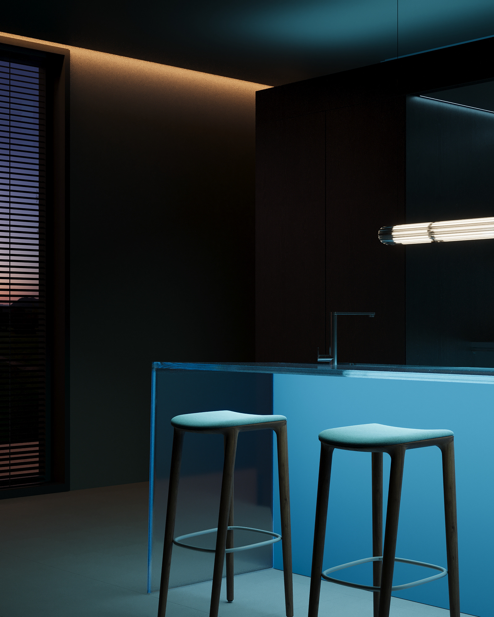 地下室水吧台空间设计丨中国合肥丨鹏大空间设计表现-7