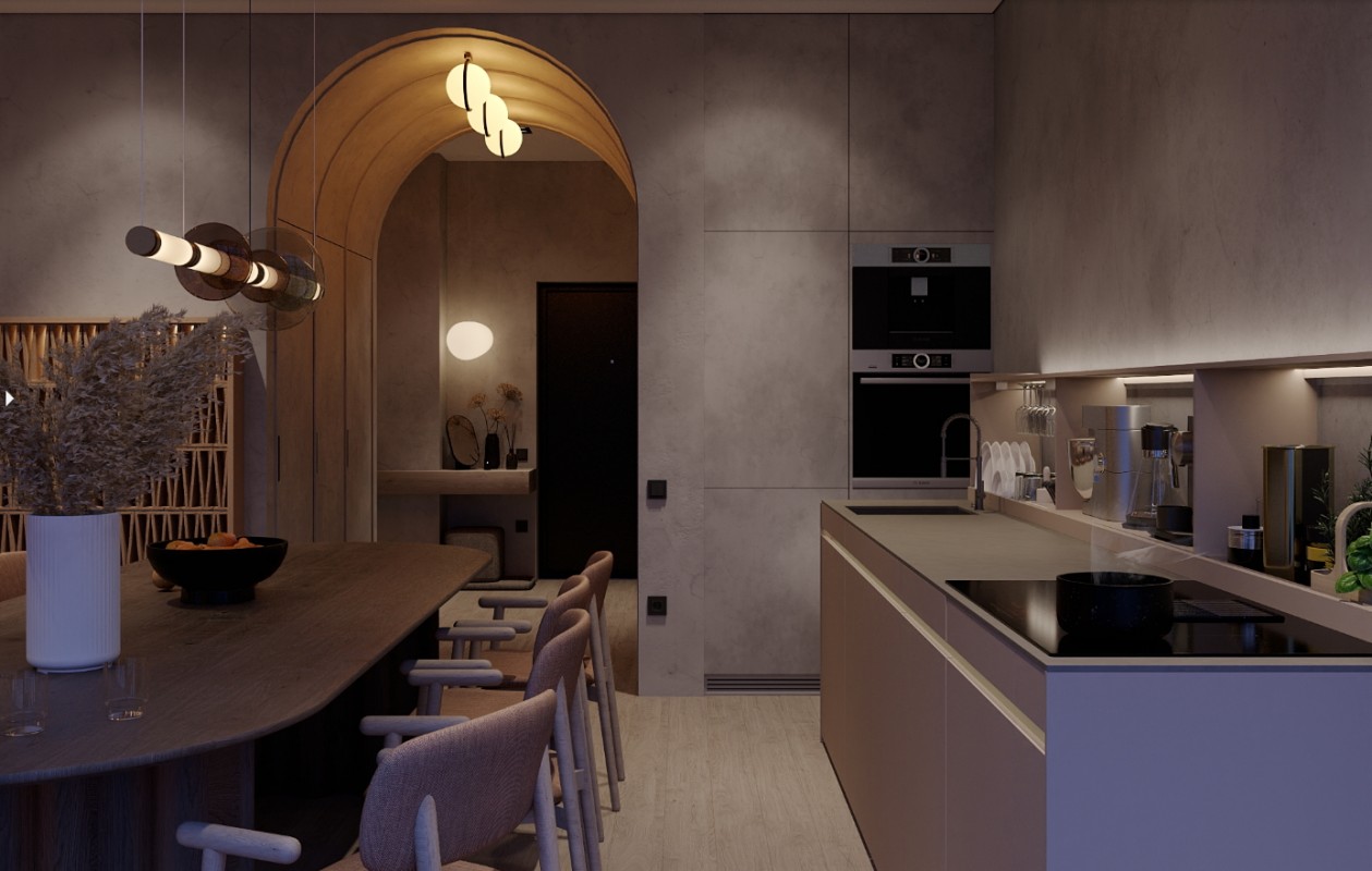 120 平北欧风暖色系日景夜景设计案例-13