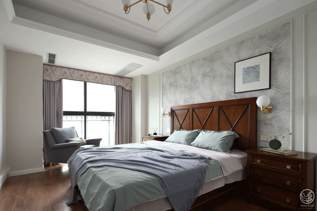 成都高新区现代美式二手房改造 | 温馨阳光，绿意盎然-67