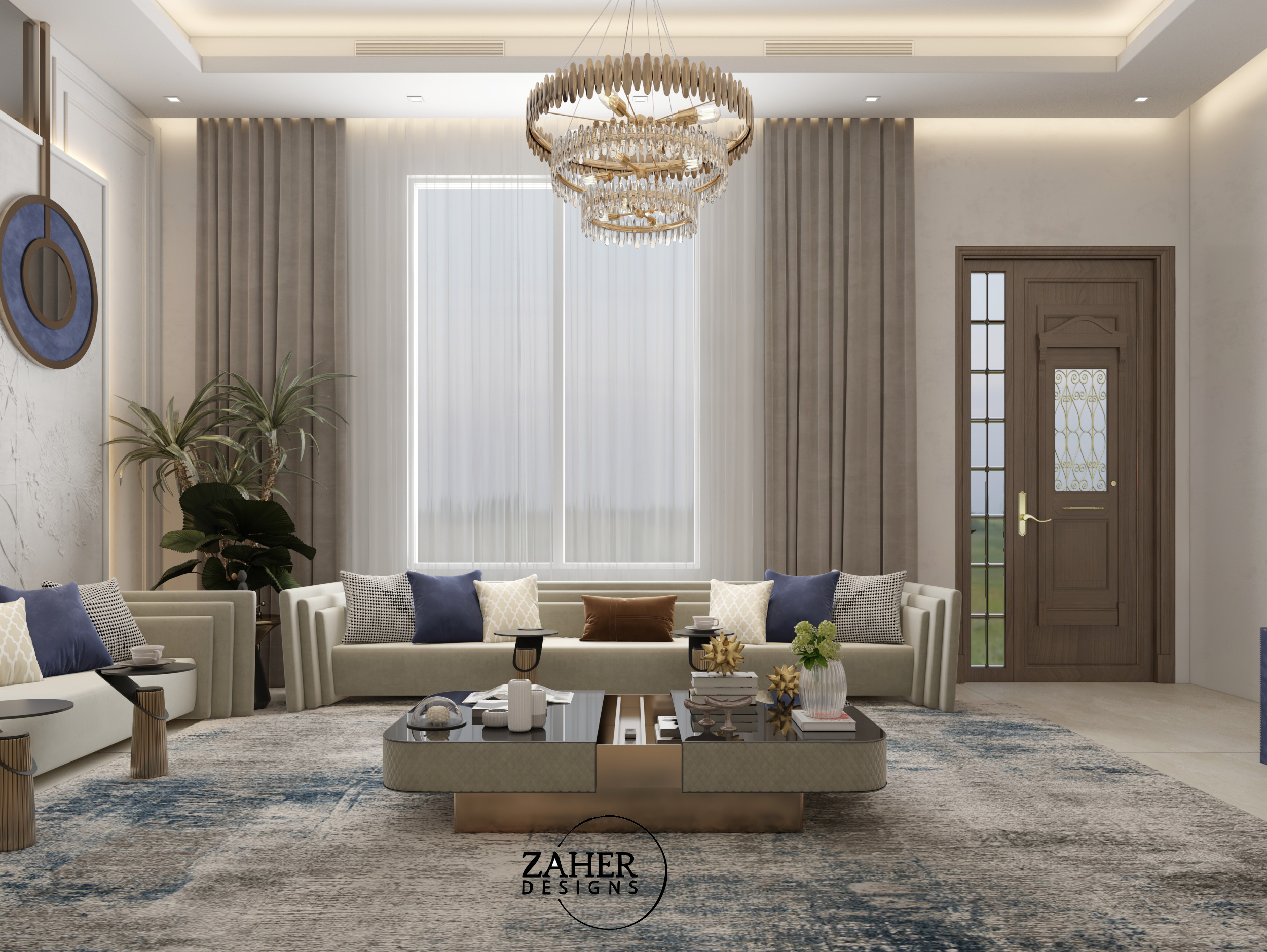 科威特新古典风格接待处丨Zaher Design Studio-17