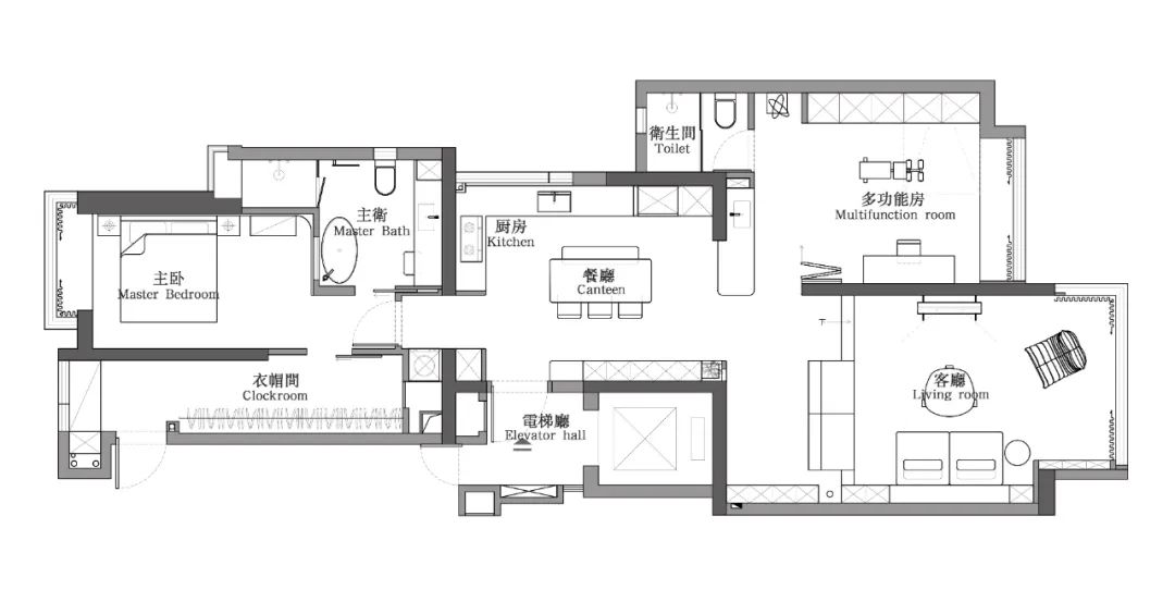 广州珠江新城「隽峰苑」下沉式客厅原木暖居设计丨一宅一物建筑空间设计-107