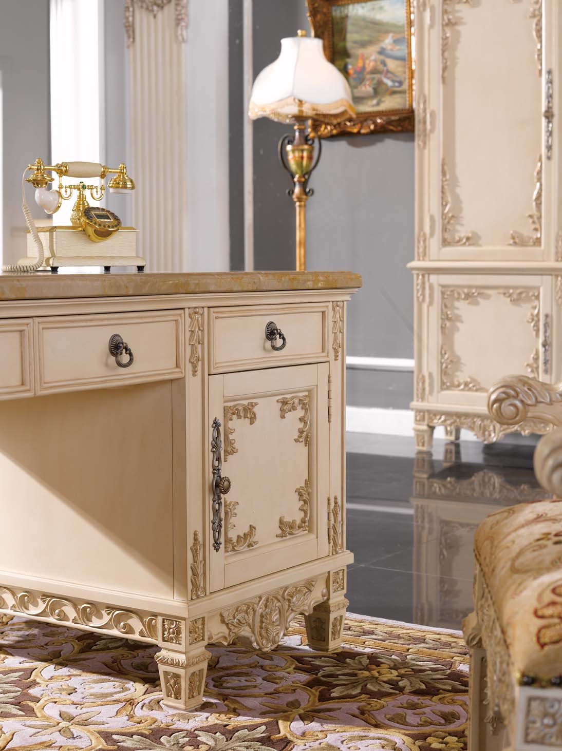 高清古典美式风格 卧室客厅餐厅书房家具场景图片素材-2-14