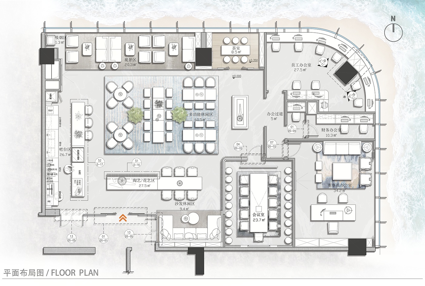 前海卓越宝中时代 27F 会所丨中国深圳丨LSG 设计事务所-46