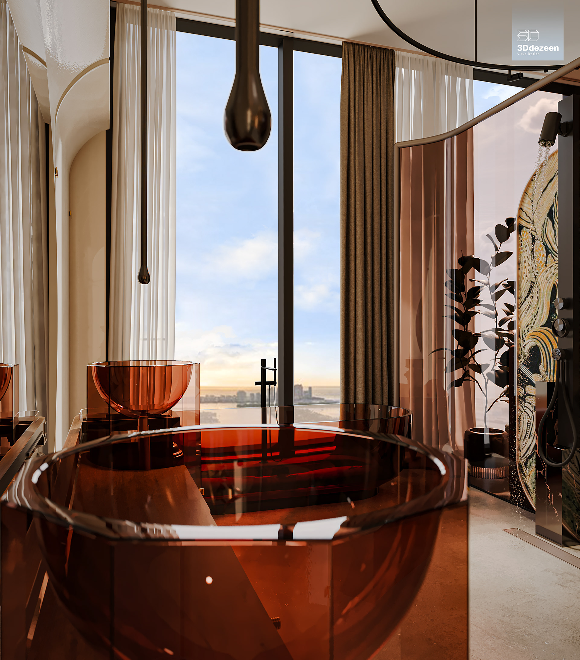 Miami Apartment 室内设计可视化丨美国-36