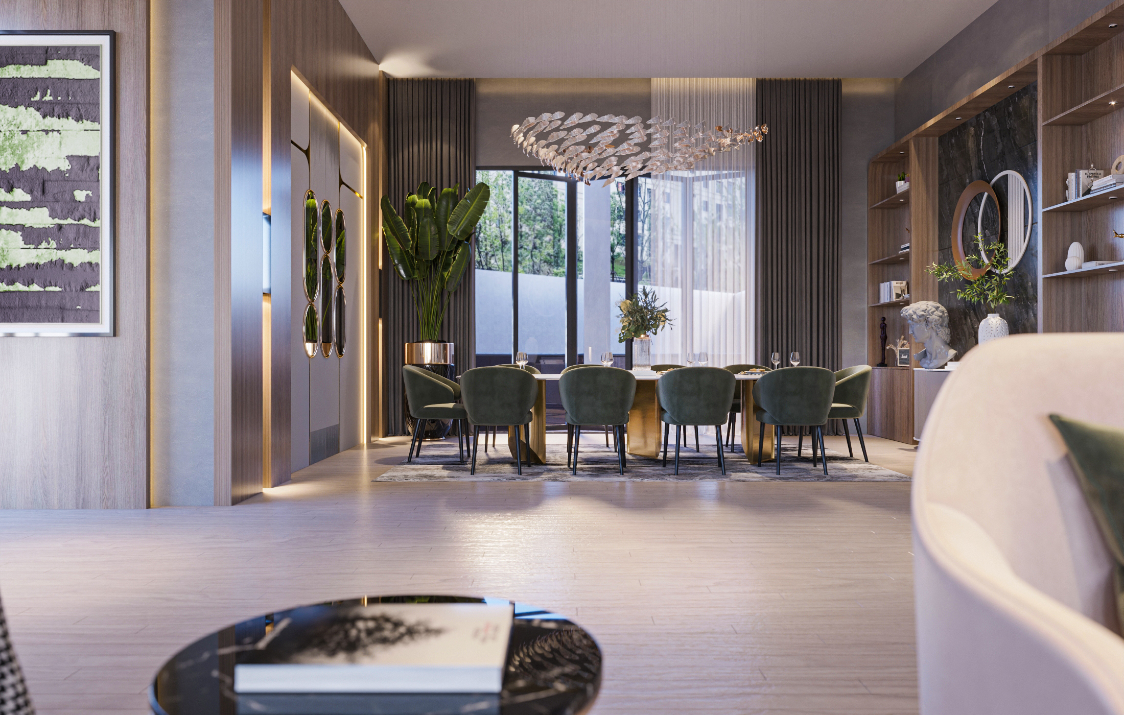 luxury living & dining space-7