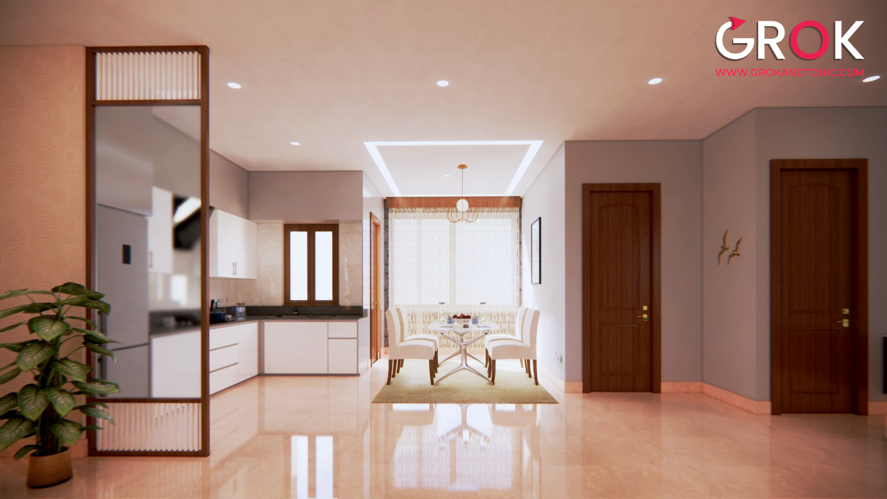 2BHK 3D Interior Design | GROK-8