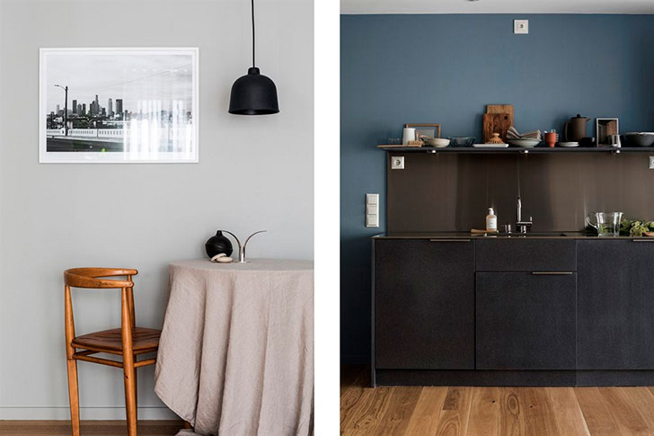 斯德哥尔摩 51 平米灰色 blue 公寓 | 独特色彩搭配营造温馨北欧风-9