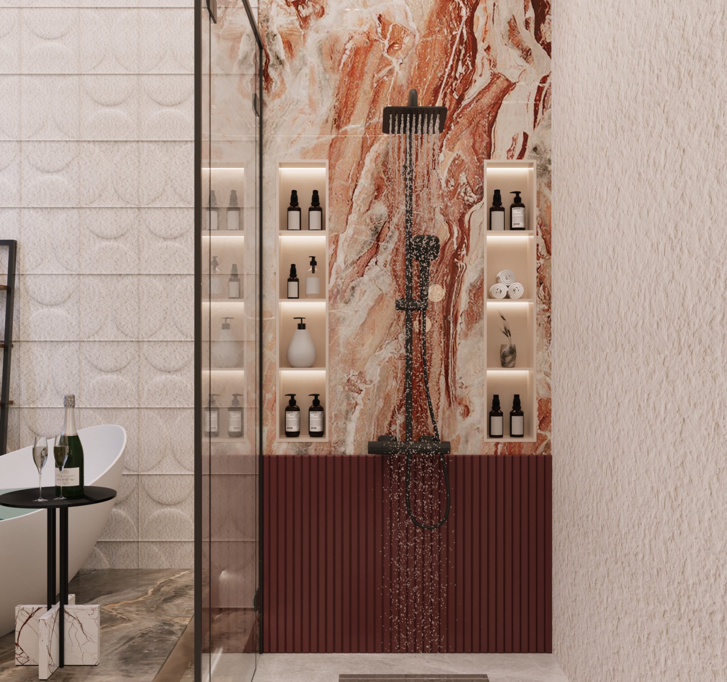 现代奢华浴室室内设计丨LAVANYA FARMA-5