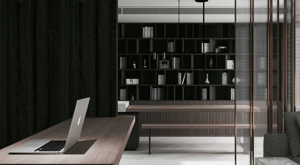 城市岛简约住宅设计,黑白灰打造艺术空间-51