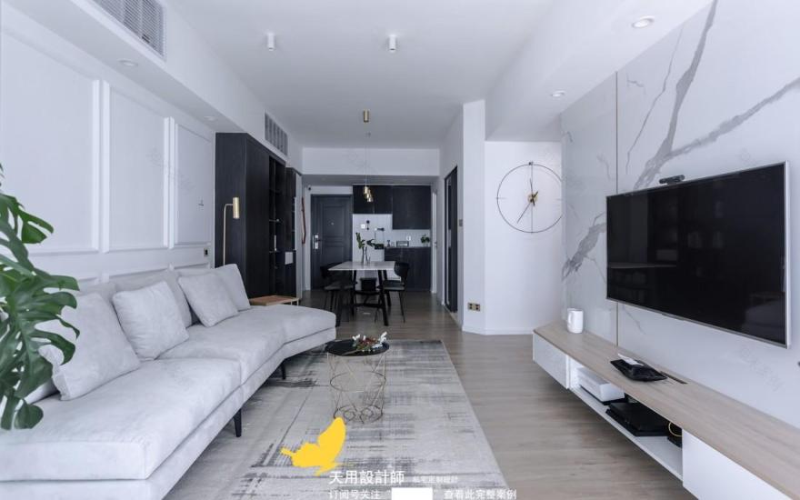 北欧现代简约风,两房改三房的实用与颜值在线设计-2