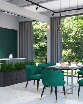 Светлый интерьер для дома фахверк