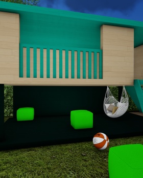 simple modern garden