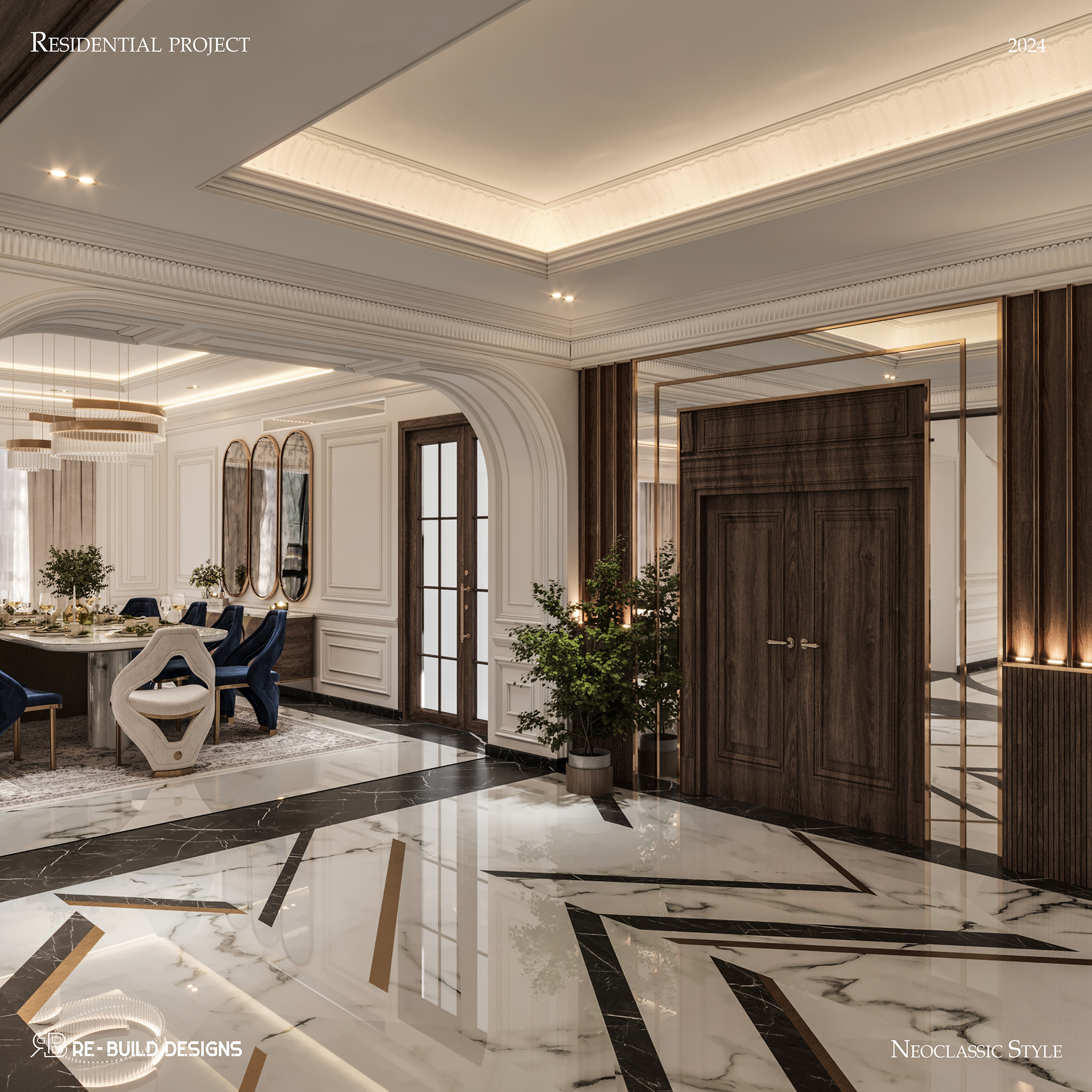 新古典别墅接待室内设计及新古典别墅室内设计丨埃及丨Re  Build Designs-24