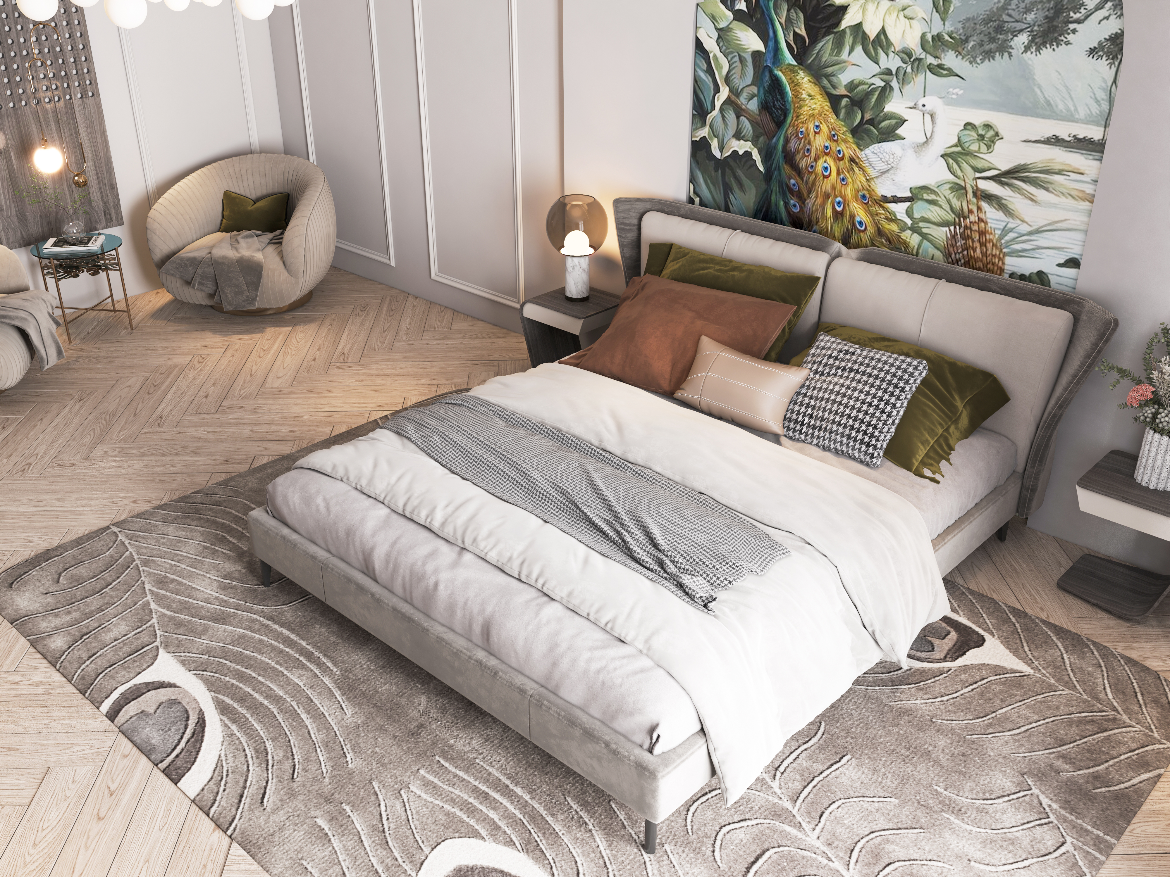 卧室新古典室内设计丨KT_DESIGN STUDIO-19