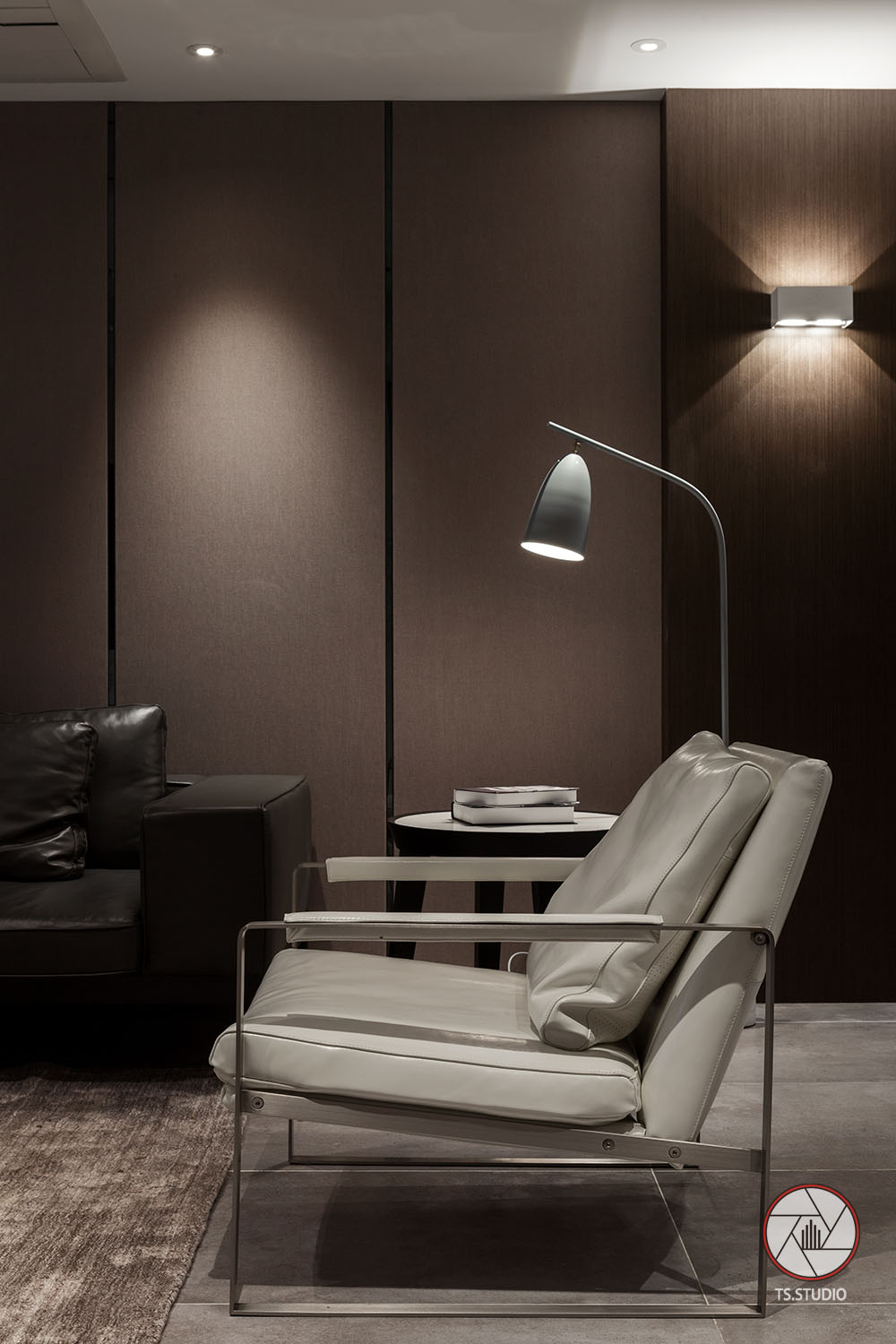 翰墨琉璃——深色系时尚现代住宅  嘉兴米卡装饰-7