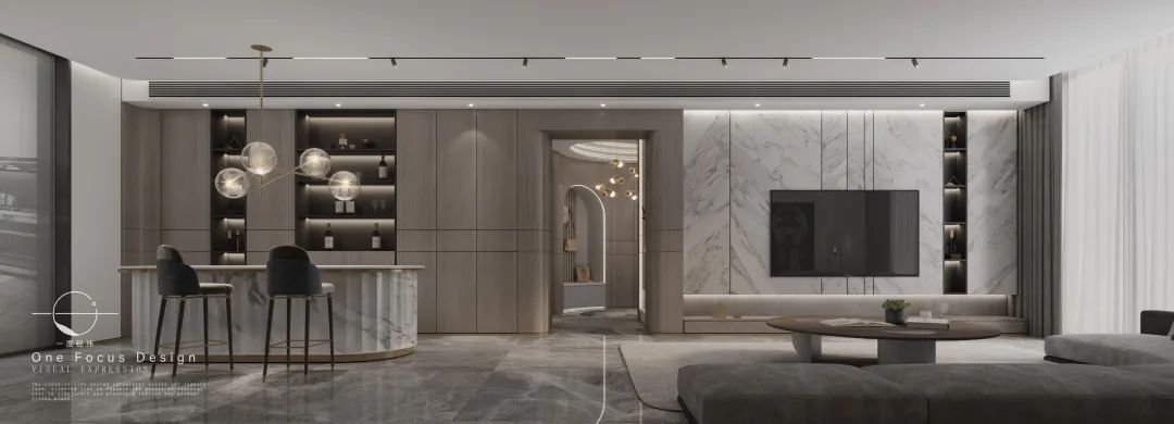 弧度中的温暖港湾·245㎡现代家居设计丨中国深圳丨深圳一度经纬设计-23