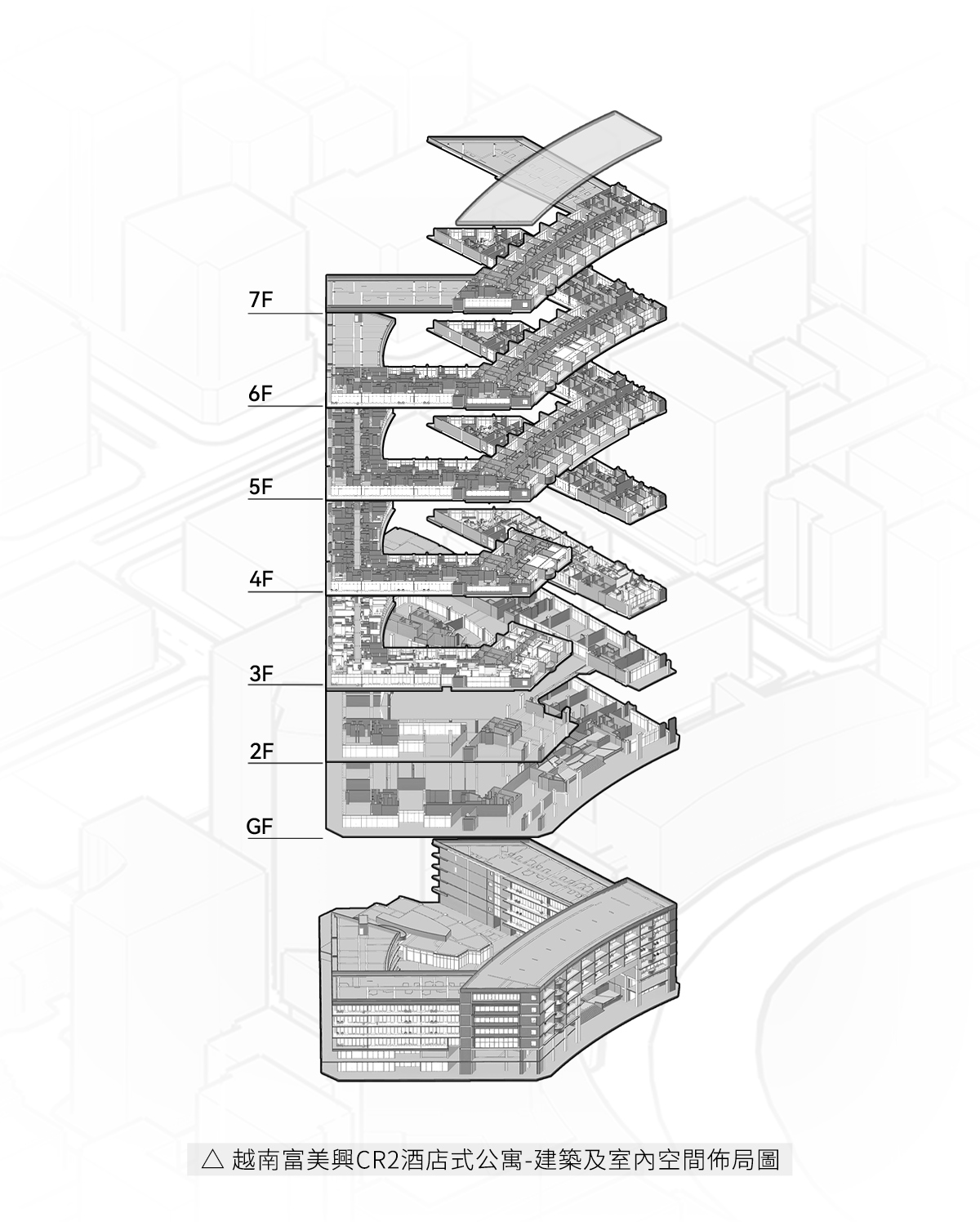 越南富美兴CR2酒店式公寓室内设计丨越南胡志明市丨硬装矩阵纵横,软装矩阵鸣翠-10