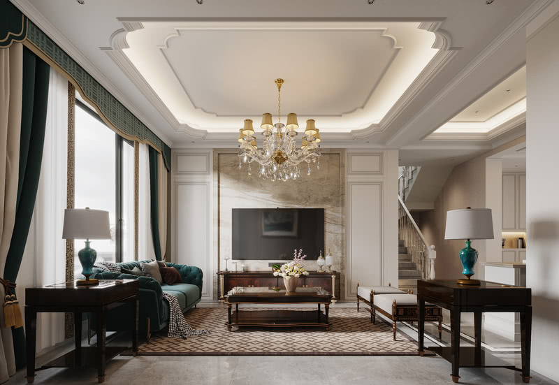 新田欧式别墅 | 洛可可风演绎时尚高雅空间-4