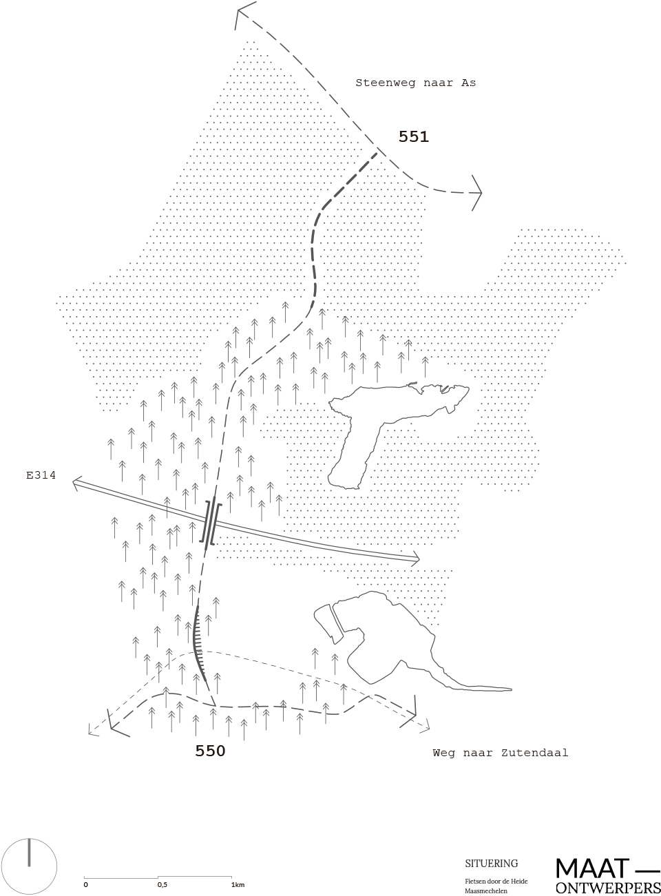 穿越石南荒原的自行车道丨比利时林堡丨Maatontwerpers 与 Witteveen+Bos 合作-18