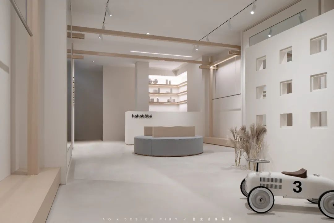 打破重组构建新秩序,南京 100㎡童装店设计展示创新空间美学-49