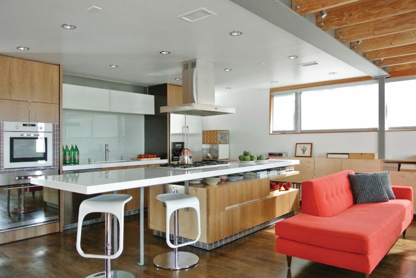 加州威尼斯斜梯形屋顶住宅-8